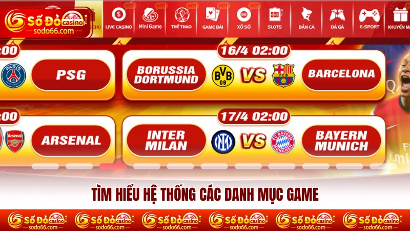 Tìm hiểu hệ thống các danh mục game tại Sodo66