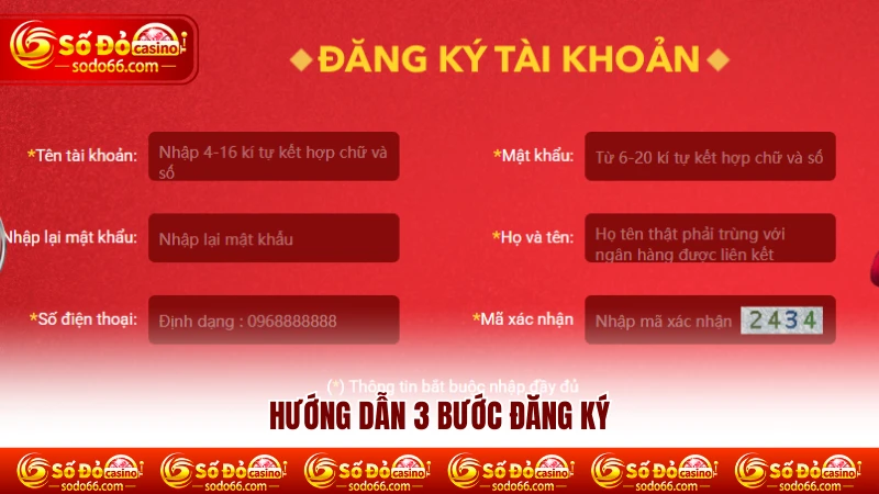 Hướng dẫn 3 bước đăng ký